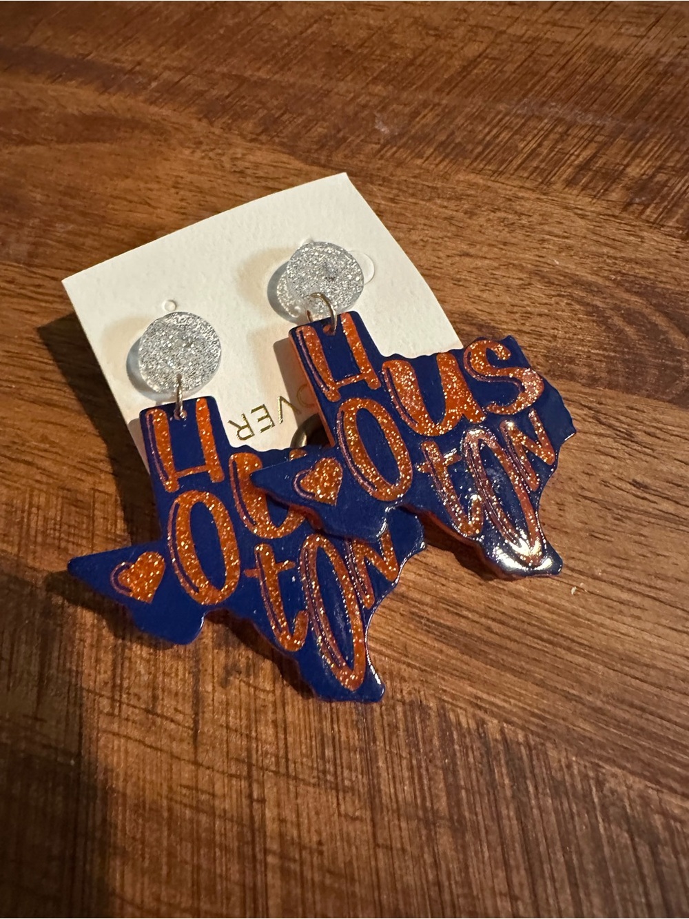 Blue Texas 'HOUSTON' Glitter Statement Earrings - Holiday Home Gift
